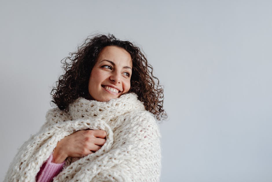 Chunky Knit Throw Blanket — cozy home