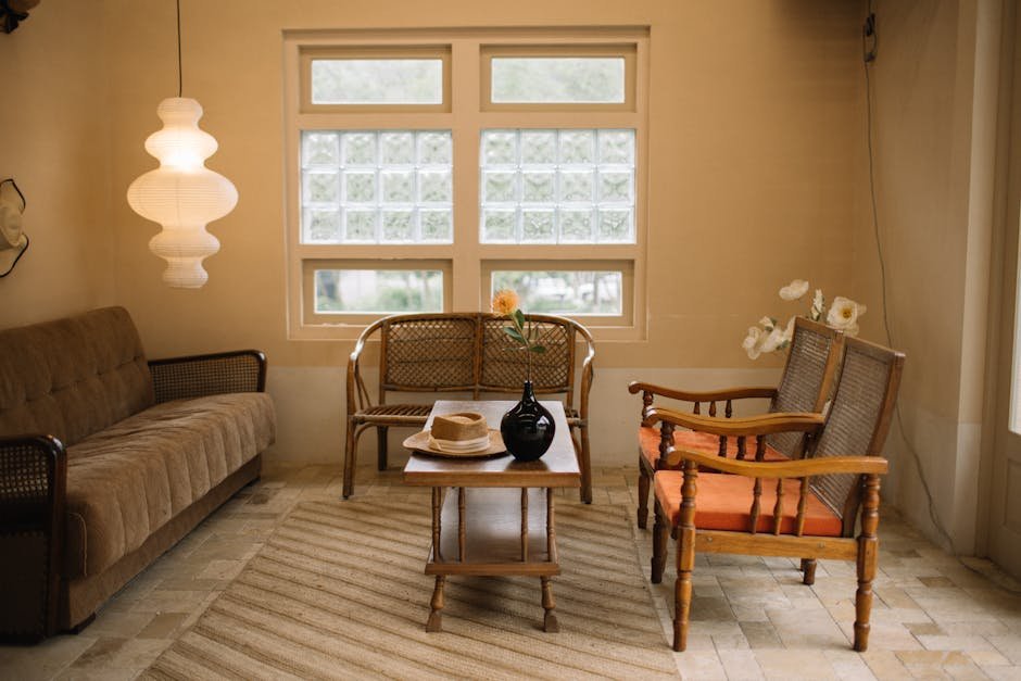 Large Woven Cotton Rug — cozy home