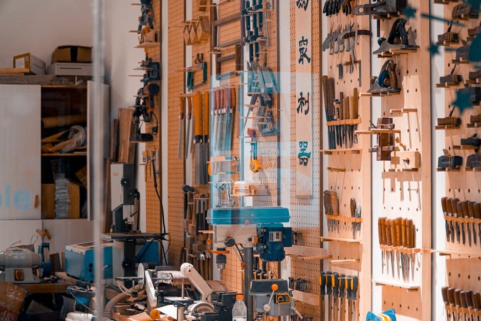 Wall-Mounted Pegboard Kit — home workshop