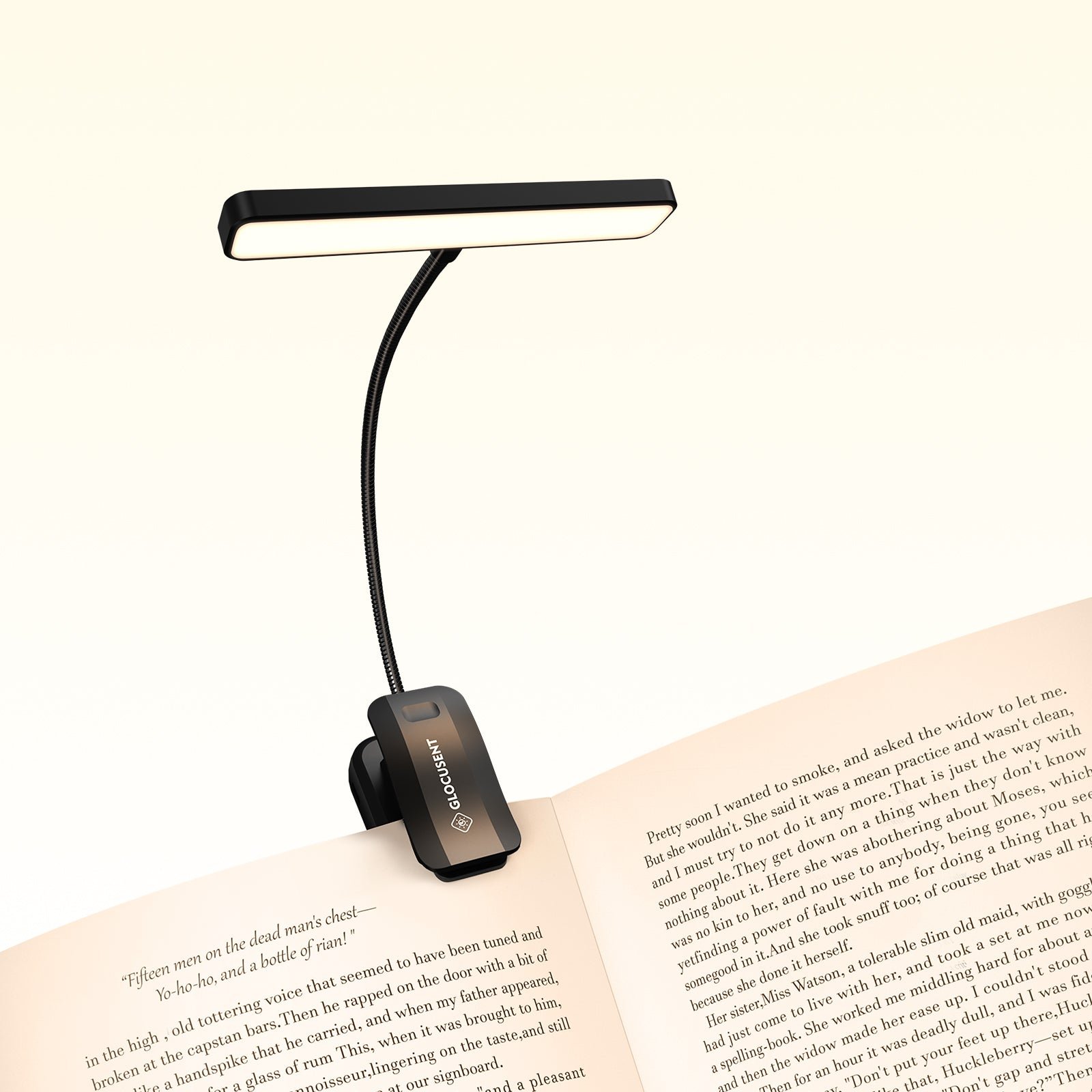 Glocusent 26 LED rechargeable clip-on reading light for bed