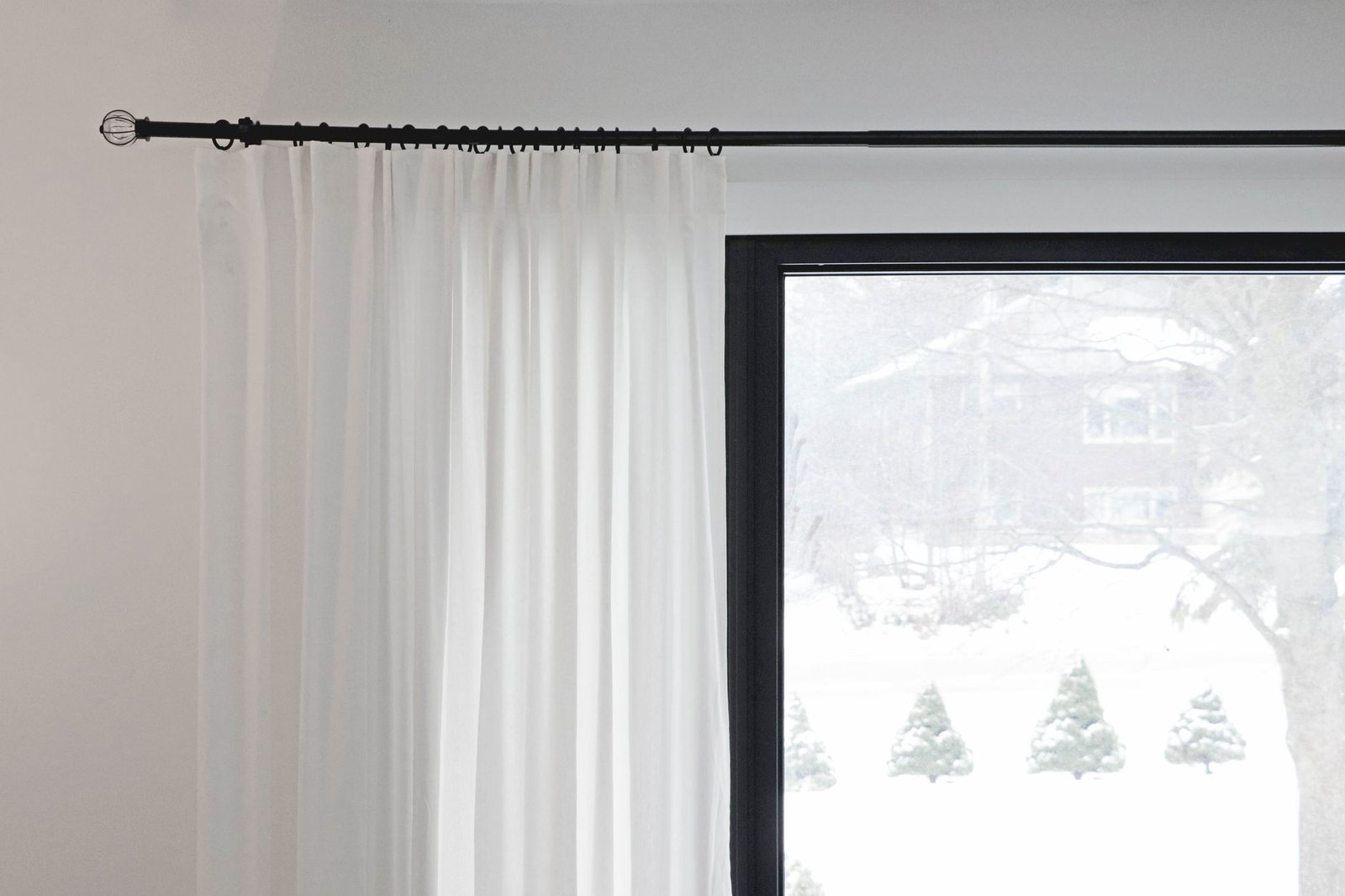 Curtain Rod Set bedroom — cozy home