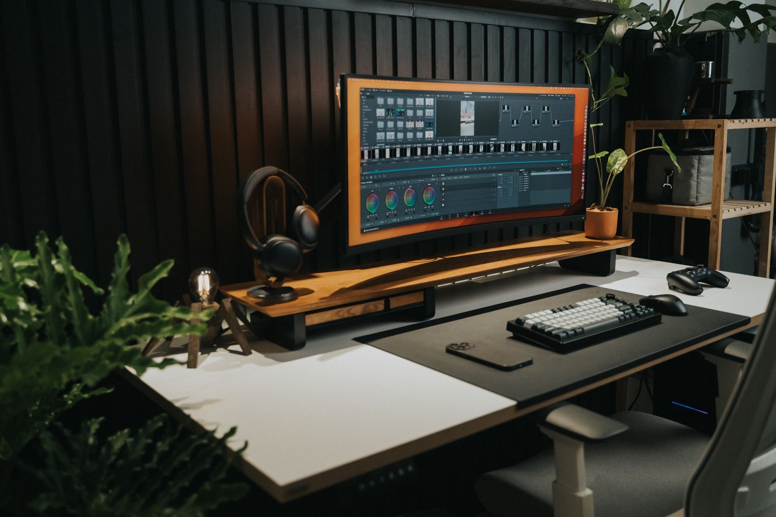 Monitor Stand with Drawer home office — cozy home