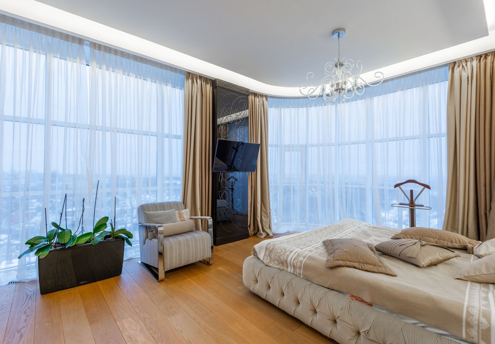 Thermal Lining Curtains bedroom — cozy home