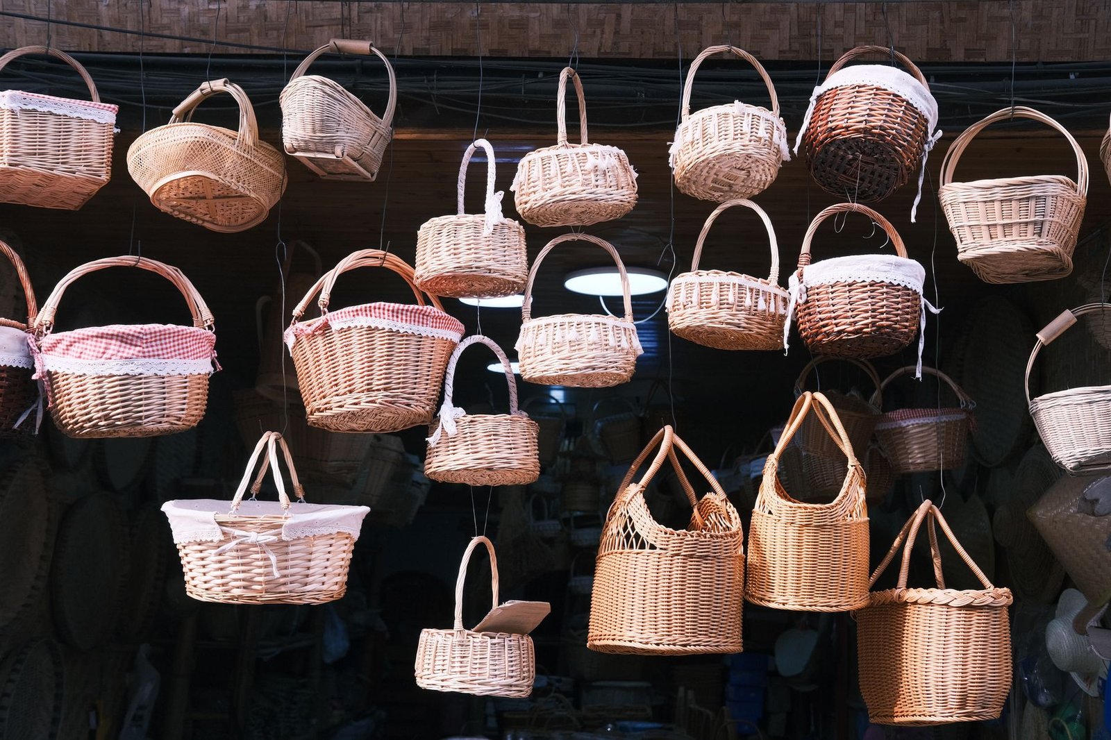 Rattan Storage Basket home decor — cozy home