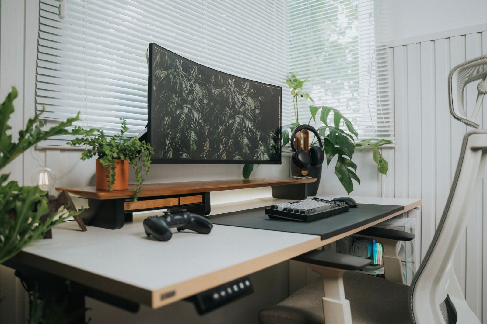 Monitor Stand With Shelf home office — cozy home