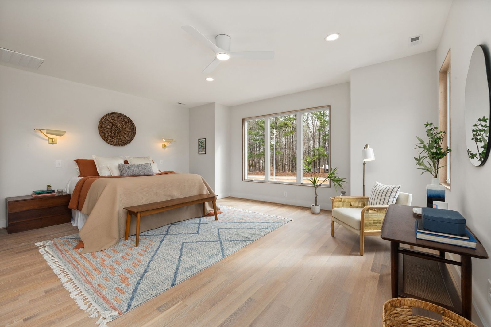 Jute Area Rug bedroom — cozy home