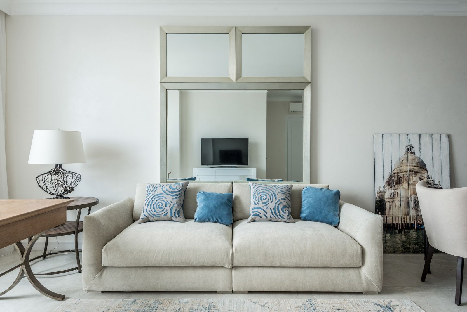 Oversized Floor Cushion living room — cozy home